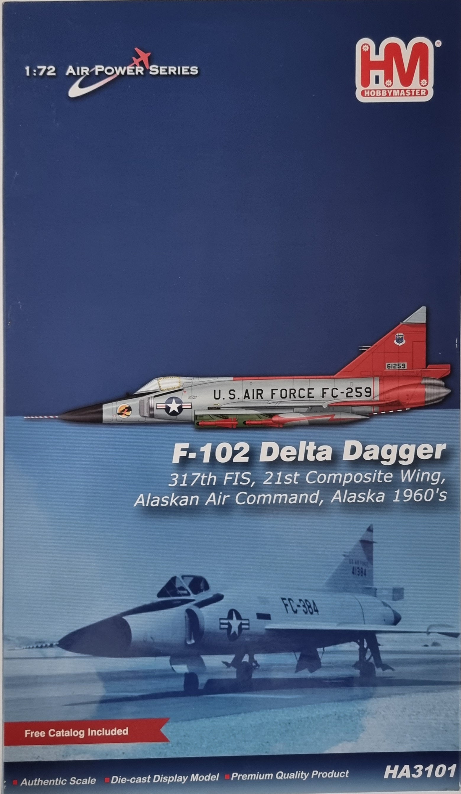 Hobbymaster HA3101 F-102 Delta Dagger 317th FIS, 21st Composite Wing, Alaskan Air Command, Alaska 1960's - Chester Model Centre
