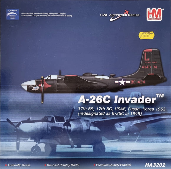 Hobbymaster HA3202 A-26B Invader 37th BS, 17th BG, USAF, Pusan, Korea 1952 (Redisgnated as B-26C in 1948) - Chester Model Centre