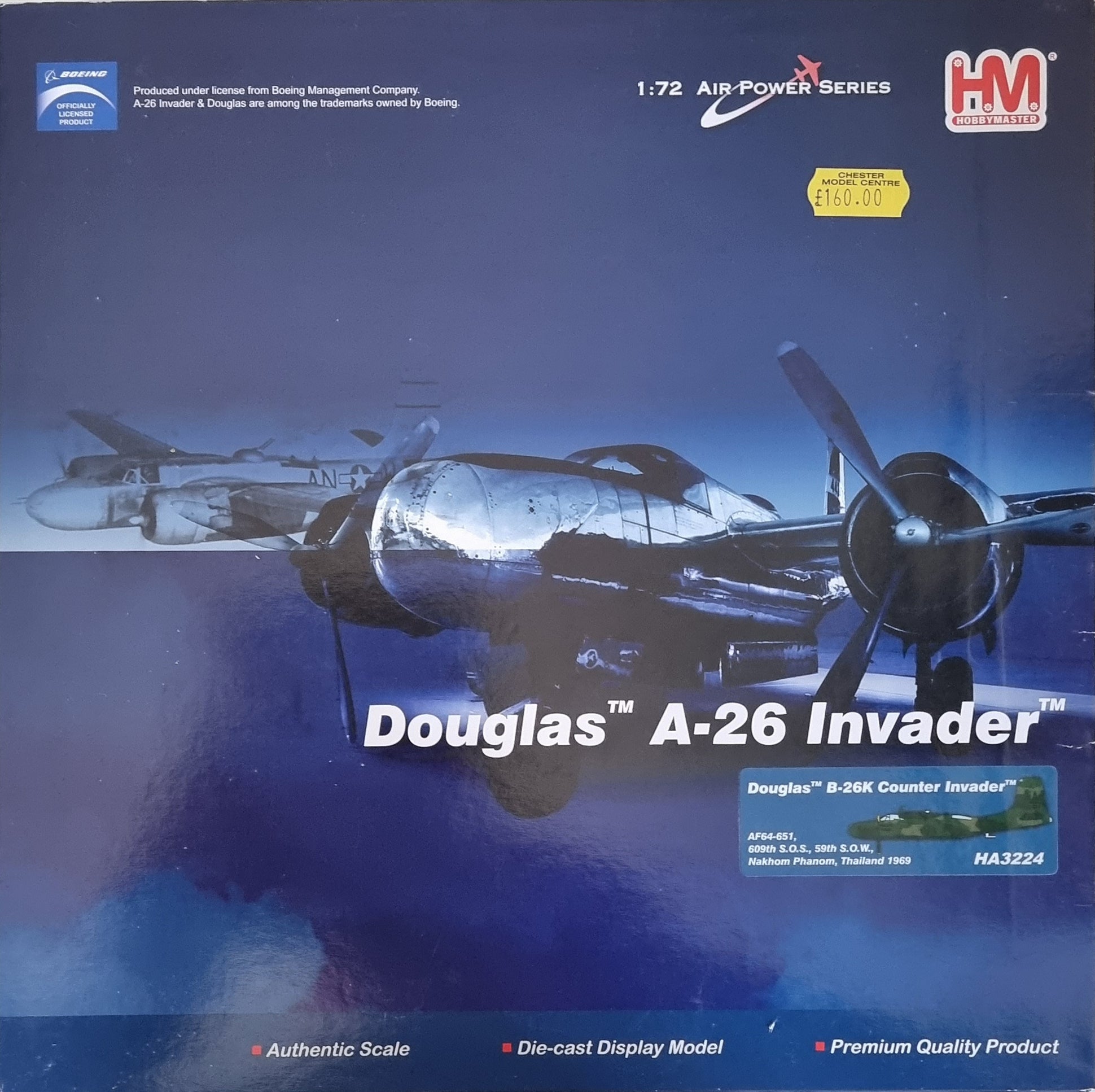 Hobbymaster HA3224 1:72 Douglas A-26 Invader Thailand 1969 - Chester Model Centre