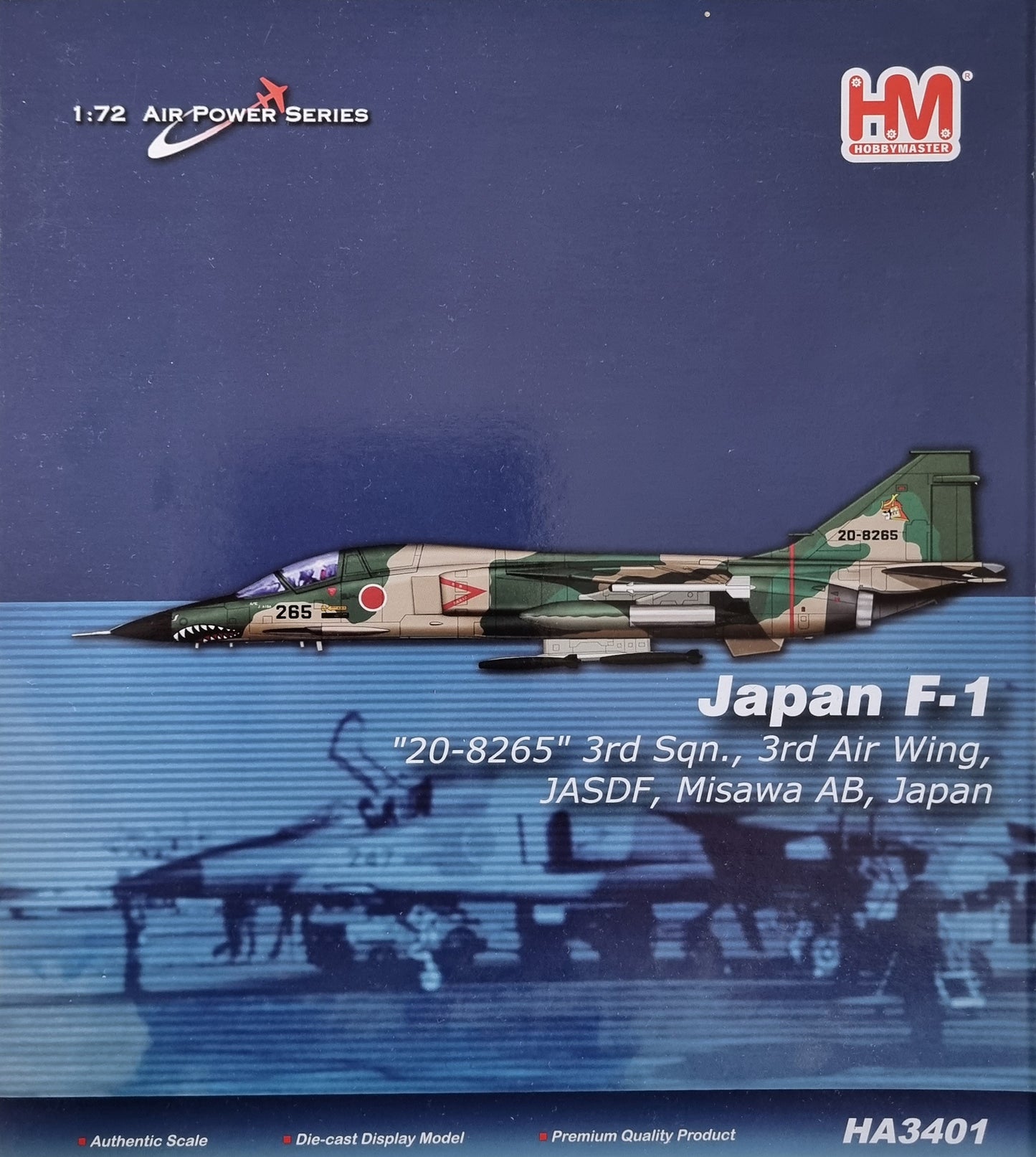 Hobbymaster HA3401 Japan F-1 20-8265 3rd Sqn, 3rd Air Wing, JASDF, Misawa AB, Japan - Chester Model Centre