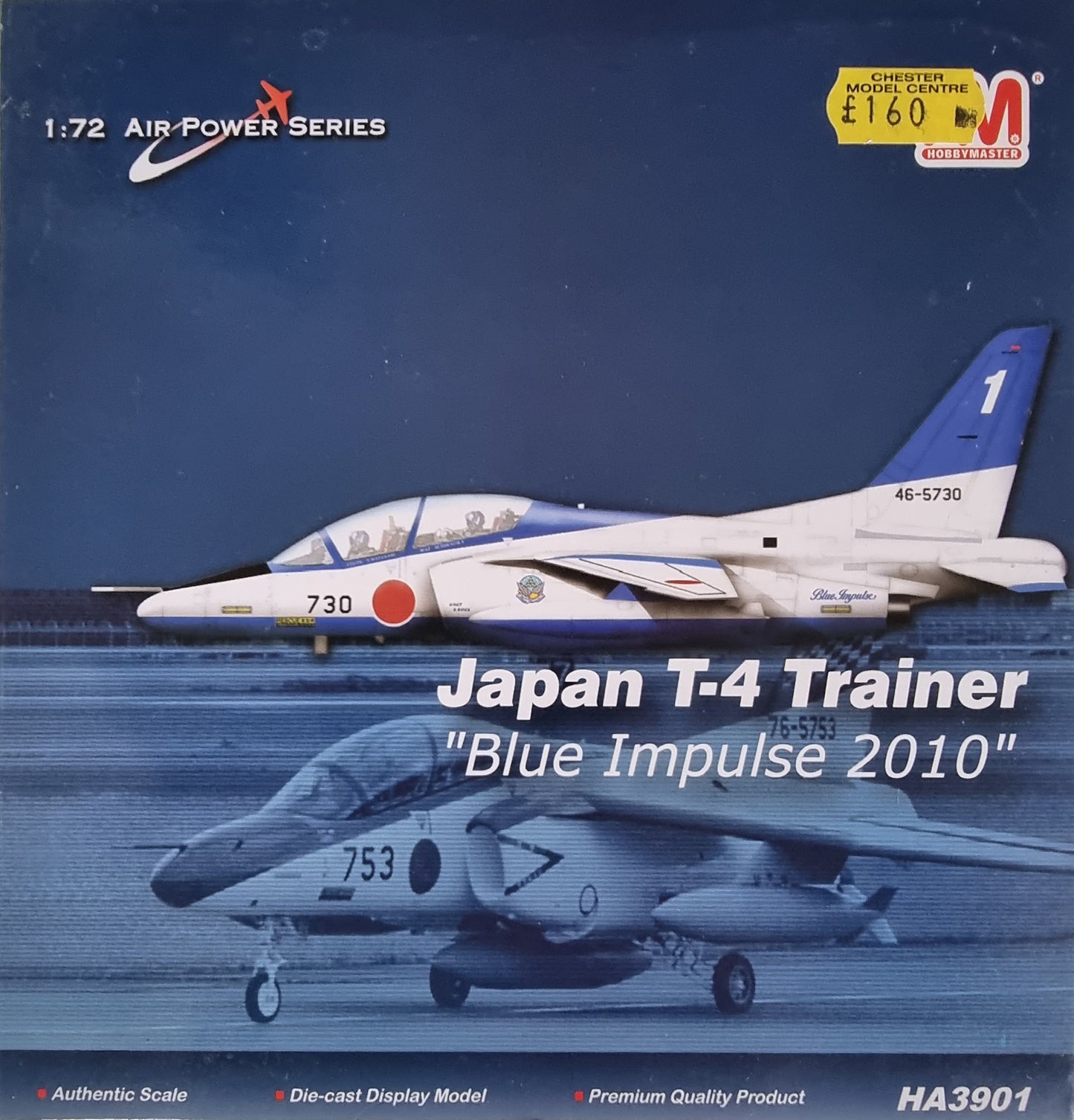 Hobby Master HA3901 1:72 Air Power Series Japan T-4 Trainer "Blue Impulse 2010" - Chester Model Centre