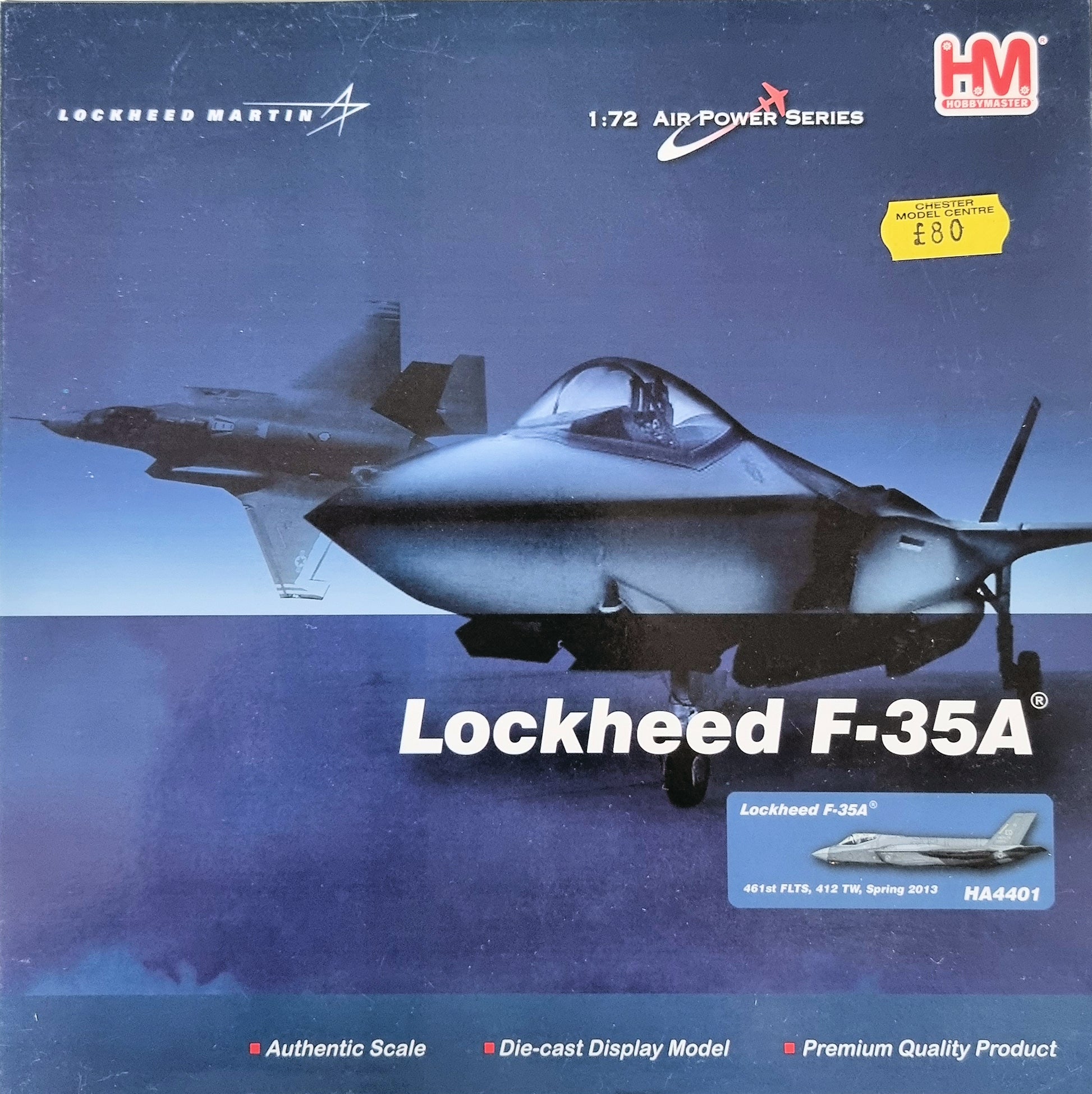 Hobbymaster HA4401 Lockheed F-35A 461st FLTS, 412 TW, Spring 2013 - Chester Model Centre