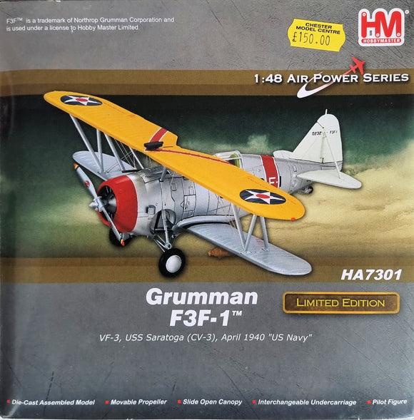 Hobbymaster HA7301 1:48 Grumman F3F-1 - Chester Model Centre