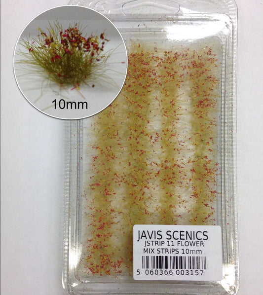 Javis Static Grass Strips - Flower Mix 10mm - Chester Model Centre