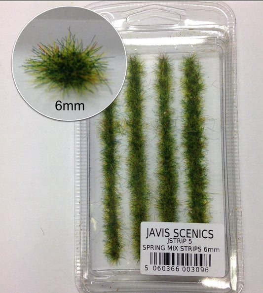 Javis Static Grass Strips - Spring Mix 6mm - Chester Model Centre