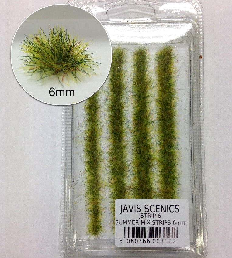 Javis Static Grass Strips - Summer Mix 6mm - Chester Model Centre