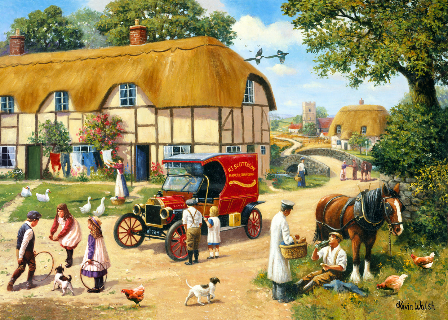 Kevin Walsh Baker in the Village 1000 piece 3D Jigsaw Puzzle - Chester Model Centre