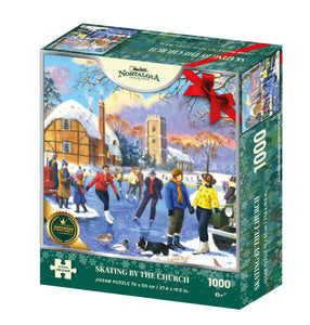 Kevin Walsh Skating by the Church 1000 piece 3D Jigsaw Puzzle - Chester Model Centre