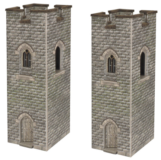 PN192 N Scale Castle Pair of Watch Towers - Chester Model Centre