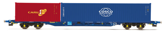 Hornby R60132 Touax, KFA, Container Wagon with 1 x 20' & 1 x 40' Containers - Era 11 - Chester Model Centre