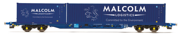 Hornby R60133 Malcolm Rail, KFA Container Wagon with 1 x 20' & 1 x 40' Containers - Era 11 - Chester Model Centre