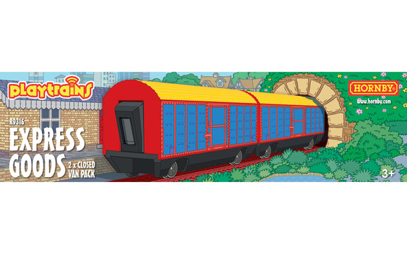 Hornby R9316 Playtrains - Express Goods 2 x Closed Wagon Pack - Chester Model Centre