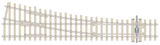 SL-E1095 Turnout, Medium Radius, Concrete, Right Hand - Chester Model Centre