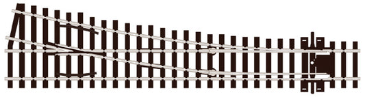 Medium Radius R/H Turnout Electrofrog - Chester Model Centre