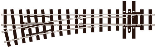 Mainline Turnout L/H  457mm (18in) radius  nickel silver rail - Chester Model Centre