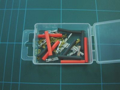 PACK OF 10 MICRO SPADE CONNECTORS WITH HEAT SHRINK - Chester Model Centre