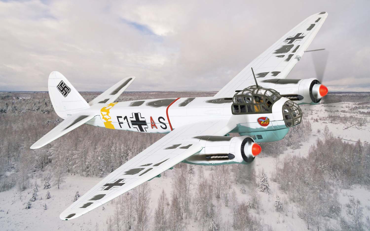 Corgi AA36713 Junkers Ju88 A-5, F1+AS, 8./KG76, Orscha-Süd, Russia, December 1941 Operation Barbarossa Air War - Chester Model Centre