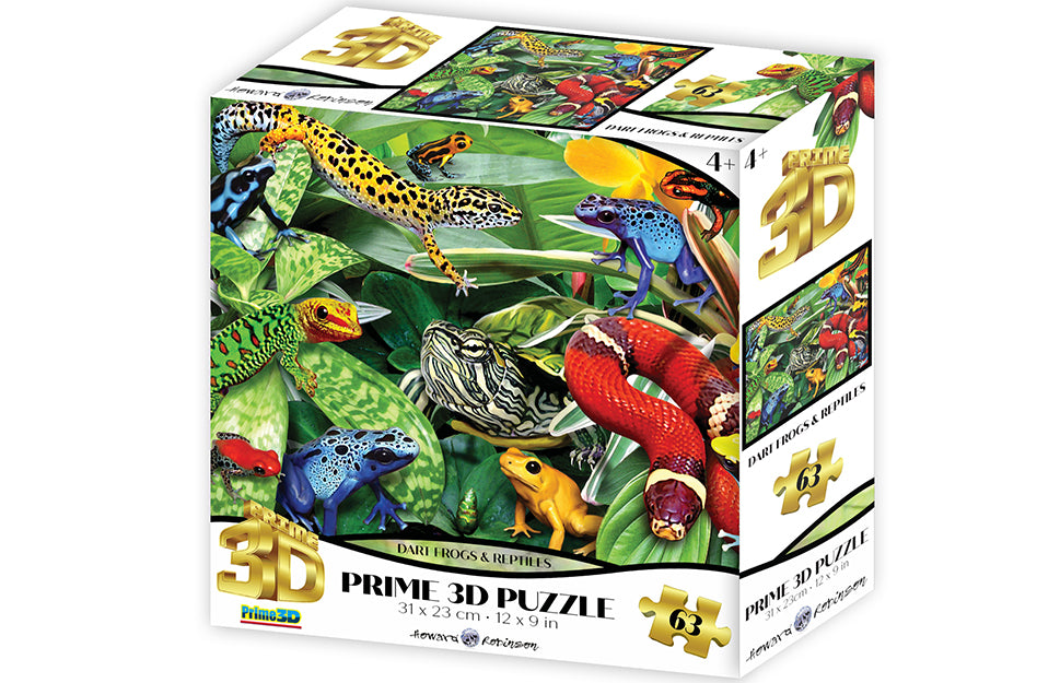 Dart Frog and Reptiles 63 piece 3D Jigsaw Puzzle - Chester Model Centre