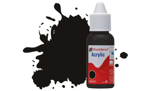 No 201 Black Metallic Acrylic 14ml Dropper Bottle - Chester Model Centre