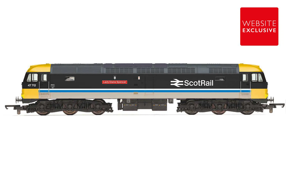 Hornby R30079TTS RailRoad Plus ScotRail, Class 47, Co-Co, 47712 'Lady Diana Spencer' DCC Sound - Era 11 - Chester Model Centre 