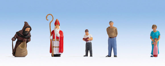 NOCH HO ST NICHOLAS' EVENING (5) FIGURE SET - Chester Model Centre