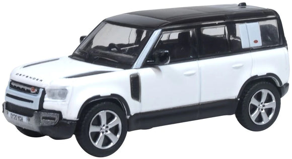 Oxford Diecast New Defender 110X Fuji White - Chester Model Centre
