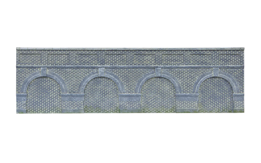 Low Level Arched Retaining Walls x2 (Engineers Blue Brick) - Chester Model Centre