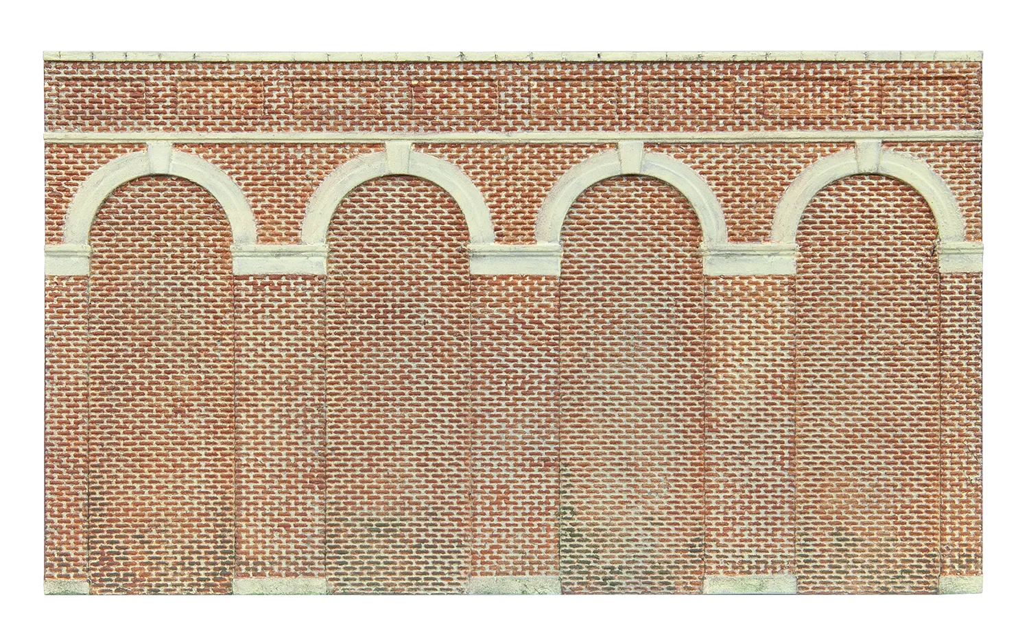 High Level Arched Retaining Walls x 2 (Red Brick) - Chester Model Centre