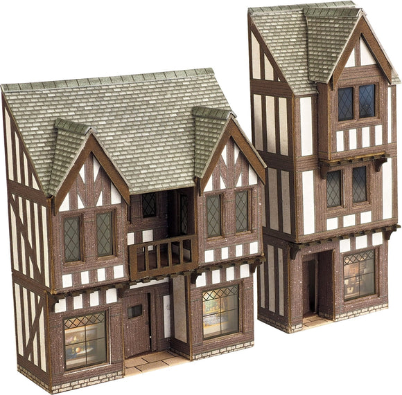 Low Relief Timber Framed Shop Fronts - Chester Model Centre