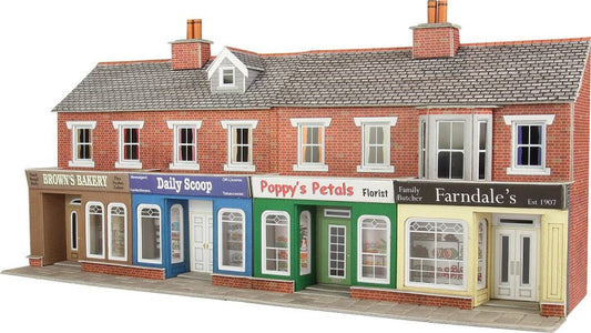 OO Low Relief Shop Fronts Red Brick - Chester Model Centre