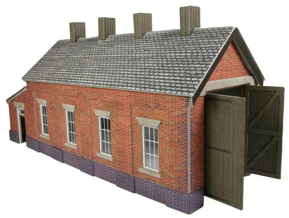 OO Single Track Engine Shed Red Brick - Chester Model Centre