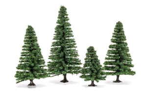 Fir Trees 4-8cm x4pcs - Chester Model Centre